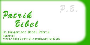 patrik bibel business card